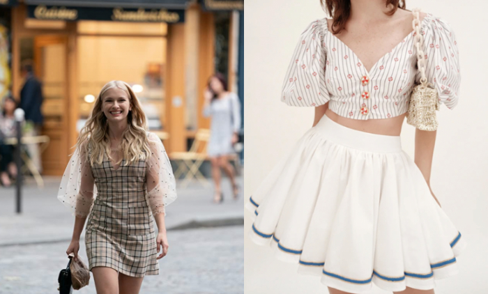 Emily in Paris Collection｜浪漫公主袖浪漫的公主袖亦是劇中很常出現的服裝，與唯美又充滿渡假風情的巴黎很配合！